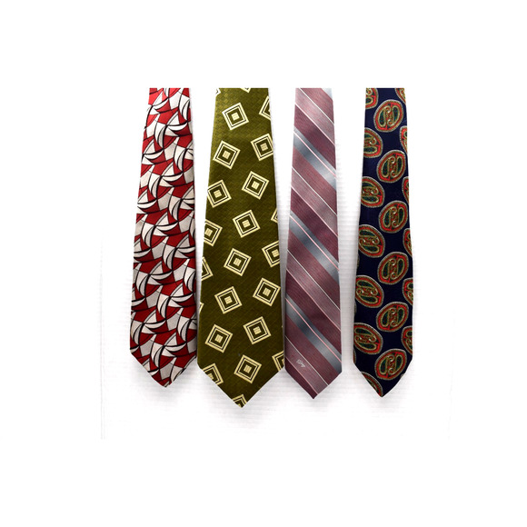 Qiana, Allyn St George, JB Scott Necktie Mixed Lot Men's Vintage 1970's Lot 4 - Picture 1 of 9